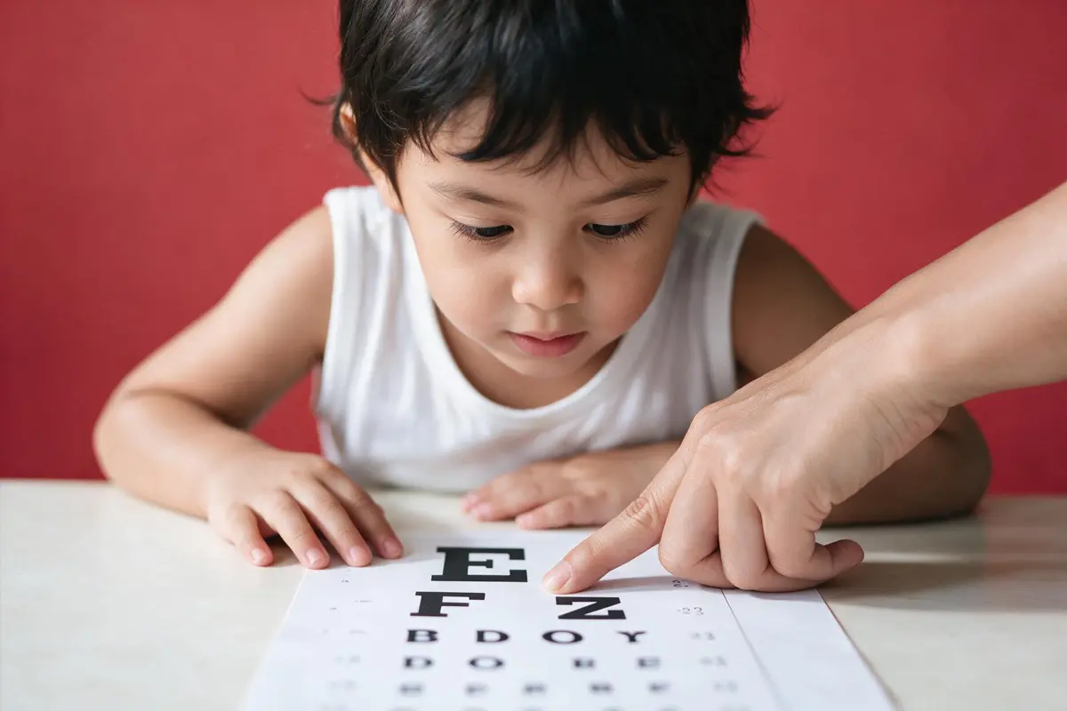 Paediatric eye examinations for children